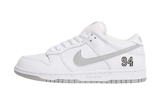 Nike SB Dunk Low Supreme 94 White Metallic Silver