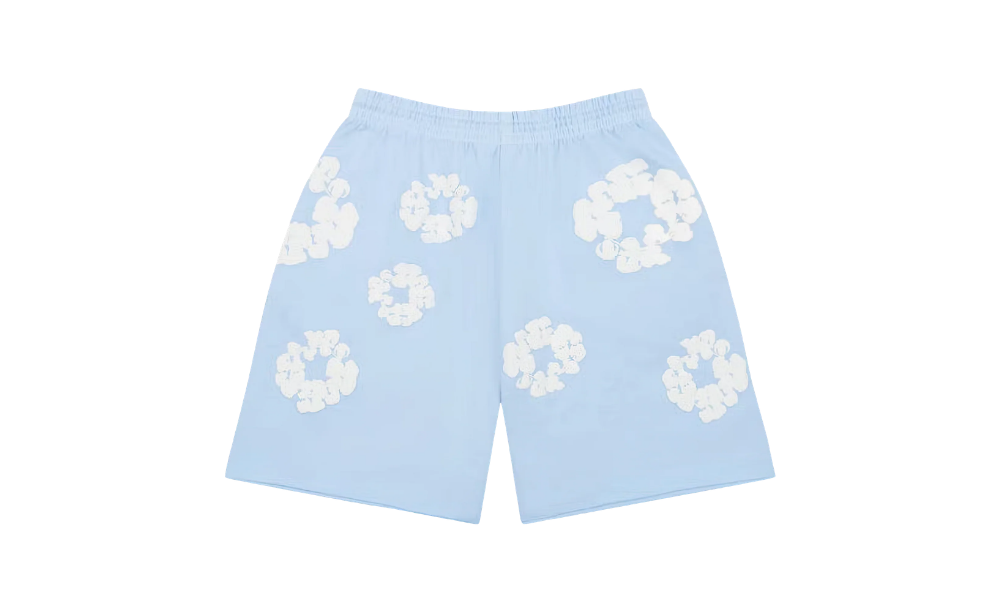 Denim Tears The Cotton Wreath Sweatshorts Powder Blue