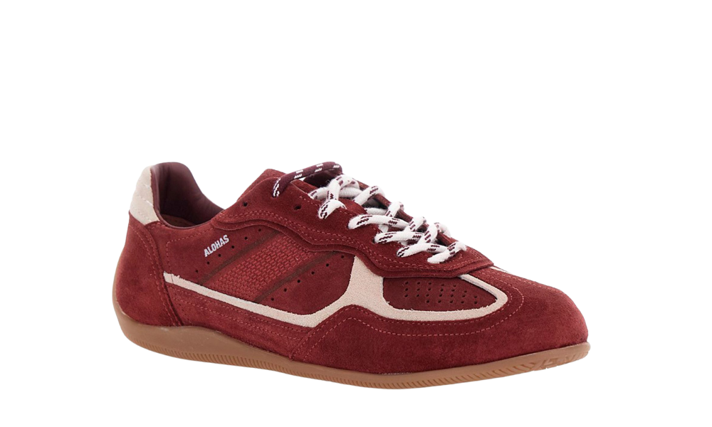 Alohas Burgundy Suede Sneakers