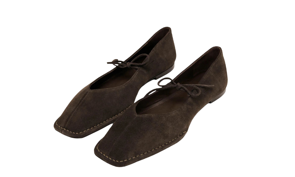 Alohas Sway suede coffee brown baleriny