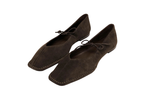 Alohas Sway suede coffee brown baleriny