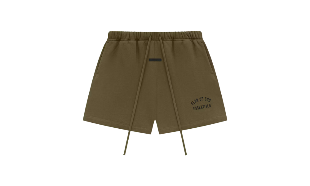 Fear of God Essentials Fleece Soccer Short Olive