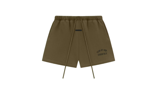 Fear of God Essentials Fleece Soccer Short Olive