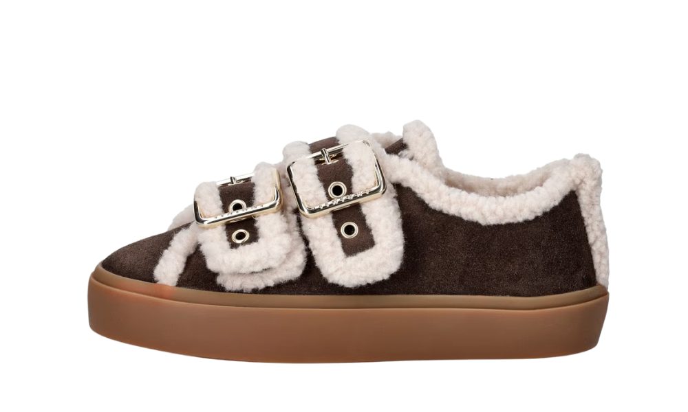 Inuikii Shearling Low Velcro Buckle Brown