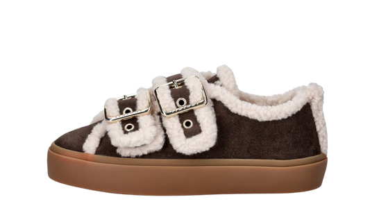 Inuikii Shearling Low Velcro Buckle Brown