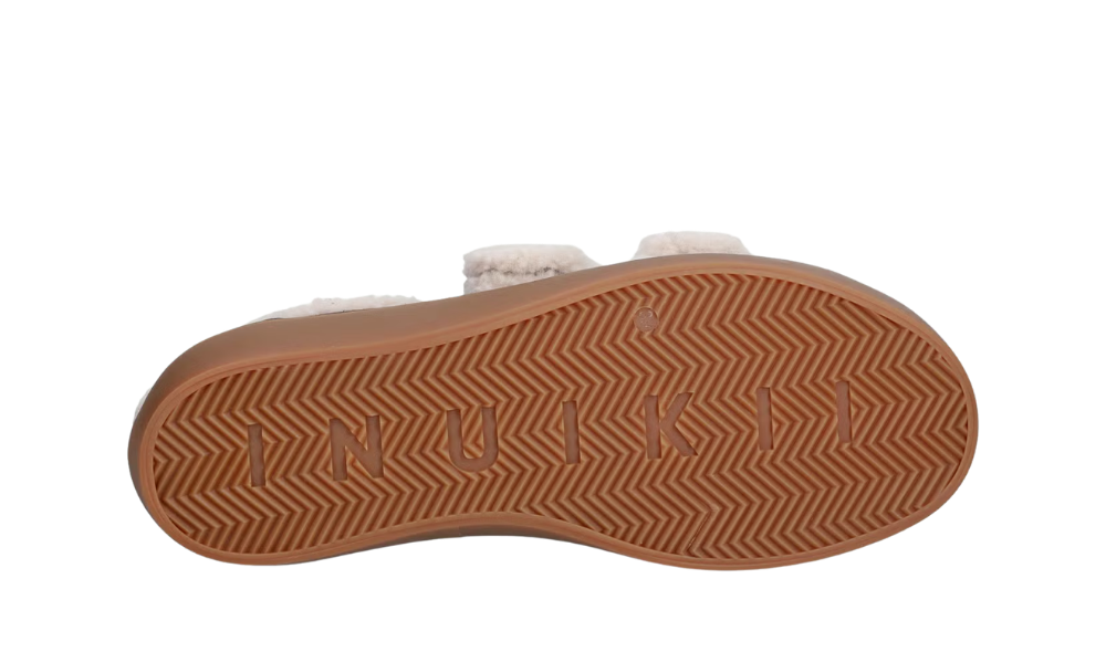 Inuikii Shearling Low Velcro Buckle Brown
