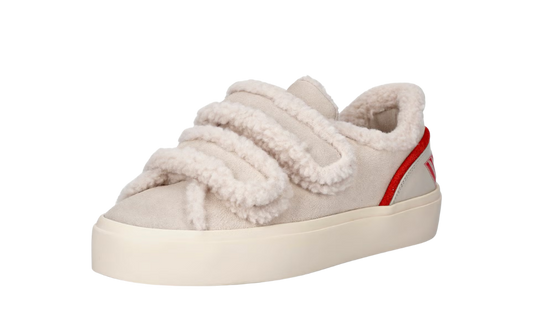 Inuikii Lila Shearling Low Velcro Beige