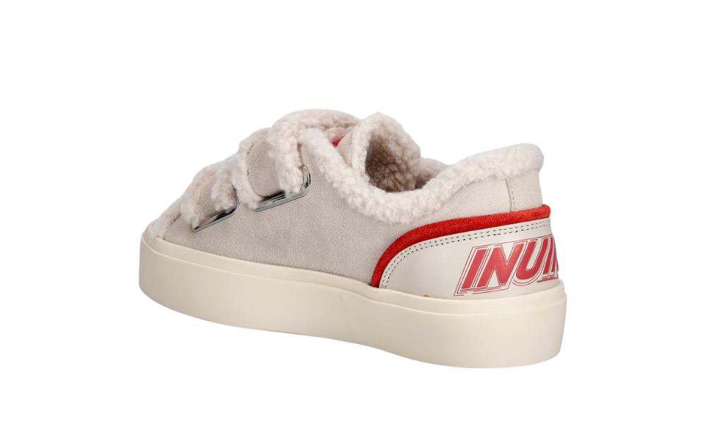 Inuikii Lila Shearling Low Velcro Beige