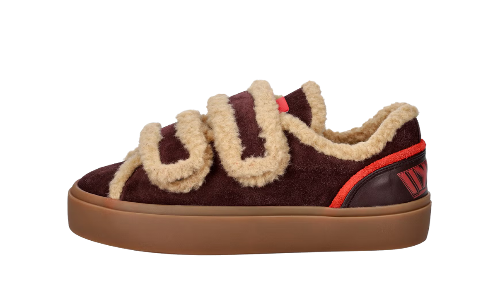 Inuikii Lila Shearling Low Velcro Burgundy
