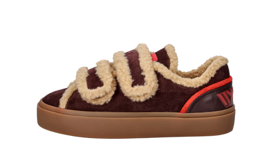 Inuikii Lila Shearling Low Velcro Burgundy