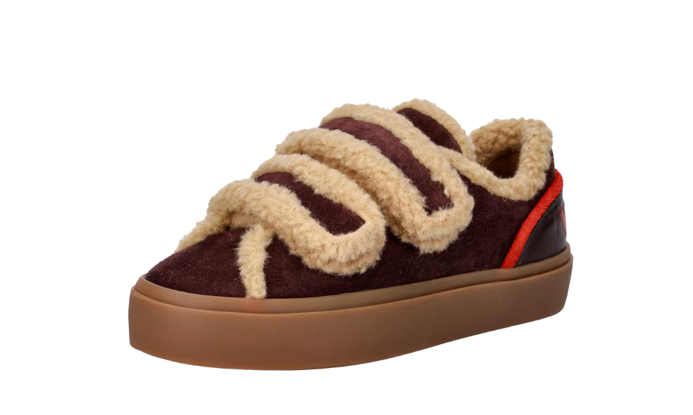 Inuikii Lila Shearling Low Velcro Burgundy