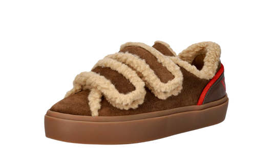 Inuikii Lila Shearling Low Velcro Brown