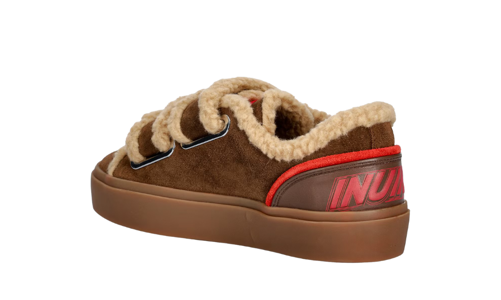 Inuikii Lila Shearling Low Velcro Brown