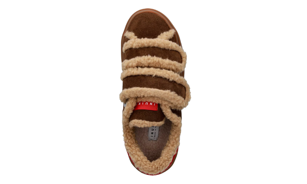 Inuikii Lila Shearling Low Velcro Brown
