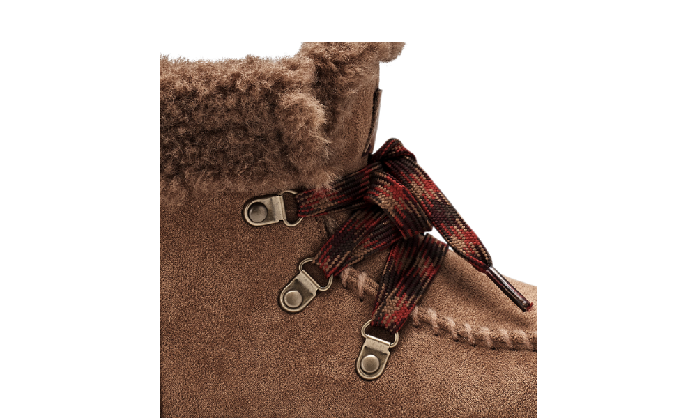 Esprit Pitera Lace Up Mid Cow Suede Cognac