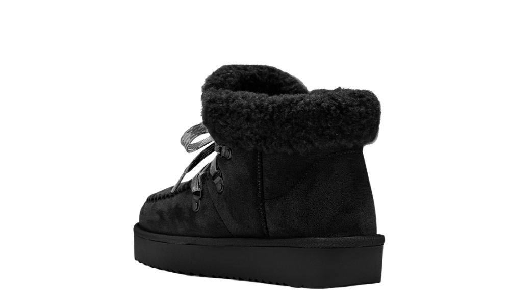 Esprit Pitera Lace Up Mid Cow Suede Black