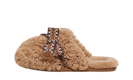 UGG Maxi Curly Sister Slide Chestnut