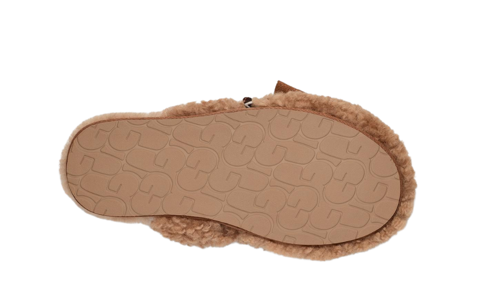 UGG Maxi Curly Sister Slide Chestnut