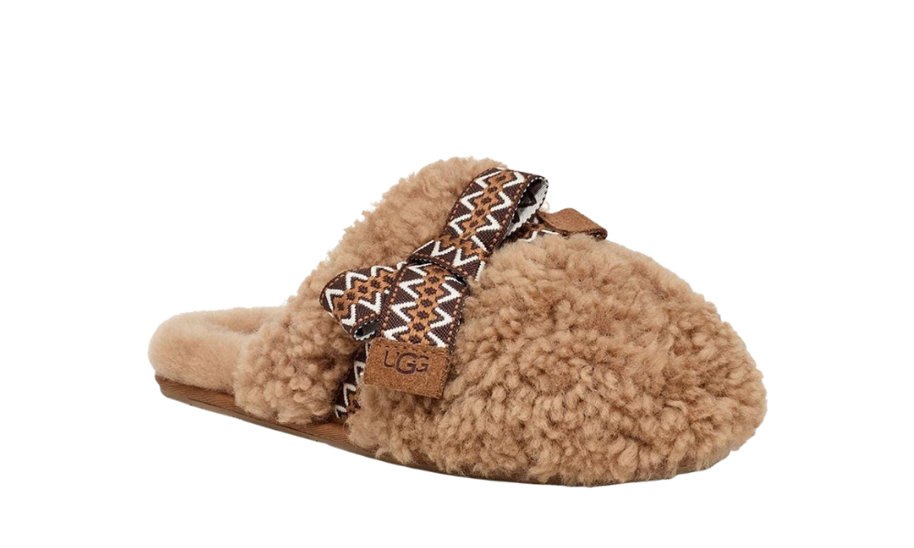 UGG Maxi Curly Sister Slide Chestnut