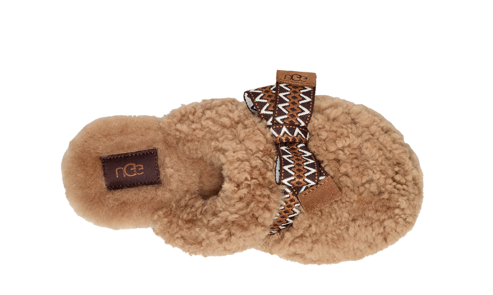UGG Maxi Curly Sister Slide Chestnut
