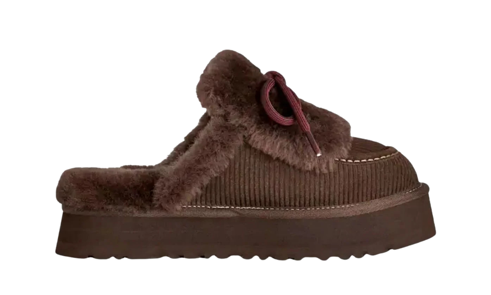 UGG Disquette Heritage Platform Mules Brown