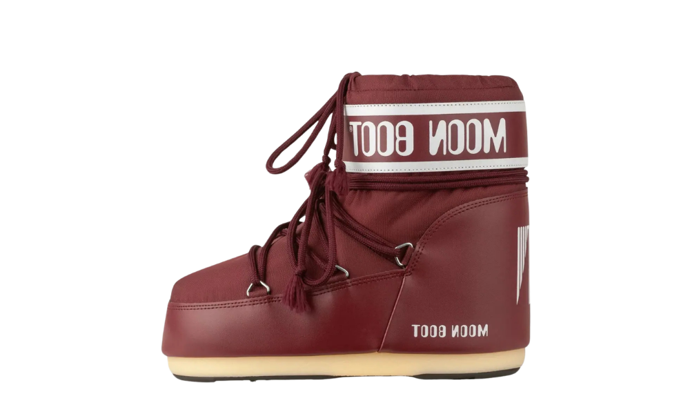MOON BOOT ICON LOW NYLON BURGUNDY