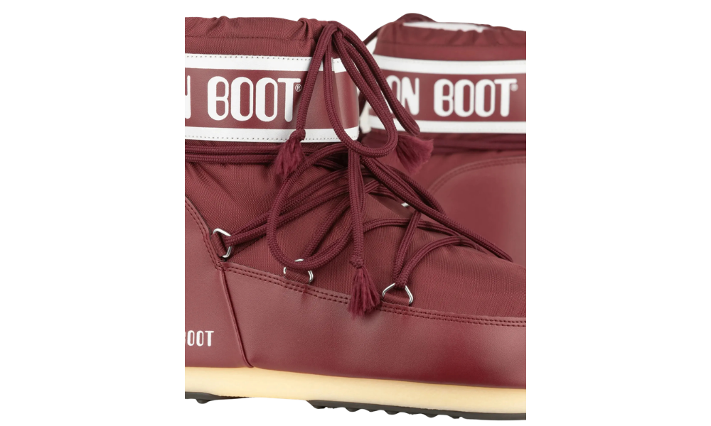 MOON BOOT ICON LOW NYLON BURGUNDY
