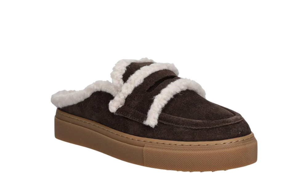 inuikii shearling mule brown