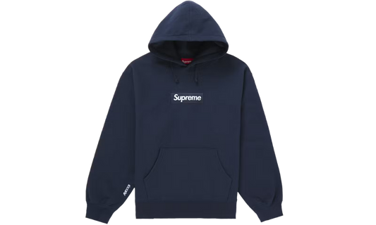 Supreme Box Logo Hooded Sweatshirt Navy