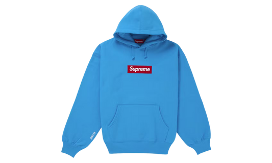 Supreme Box Logo Hooded Sweatshirt Cyan