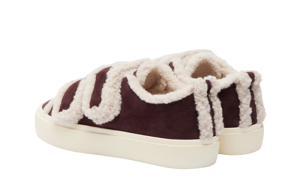 inuikii shearling low velcro burgundy