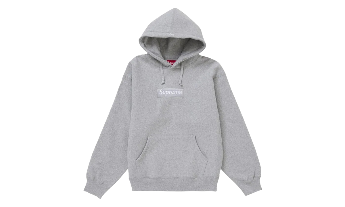 Supreme Box Logo Hooded Sweatshirt Heather Grey