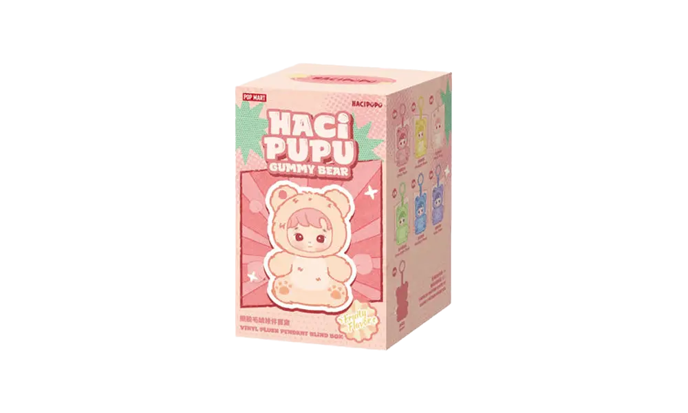 Pop Mart HACIPUPU Gummy Bear Series Vinyl Plush Pendant Single Blind Box