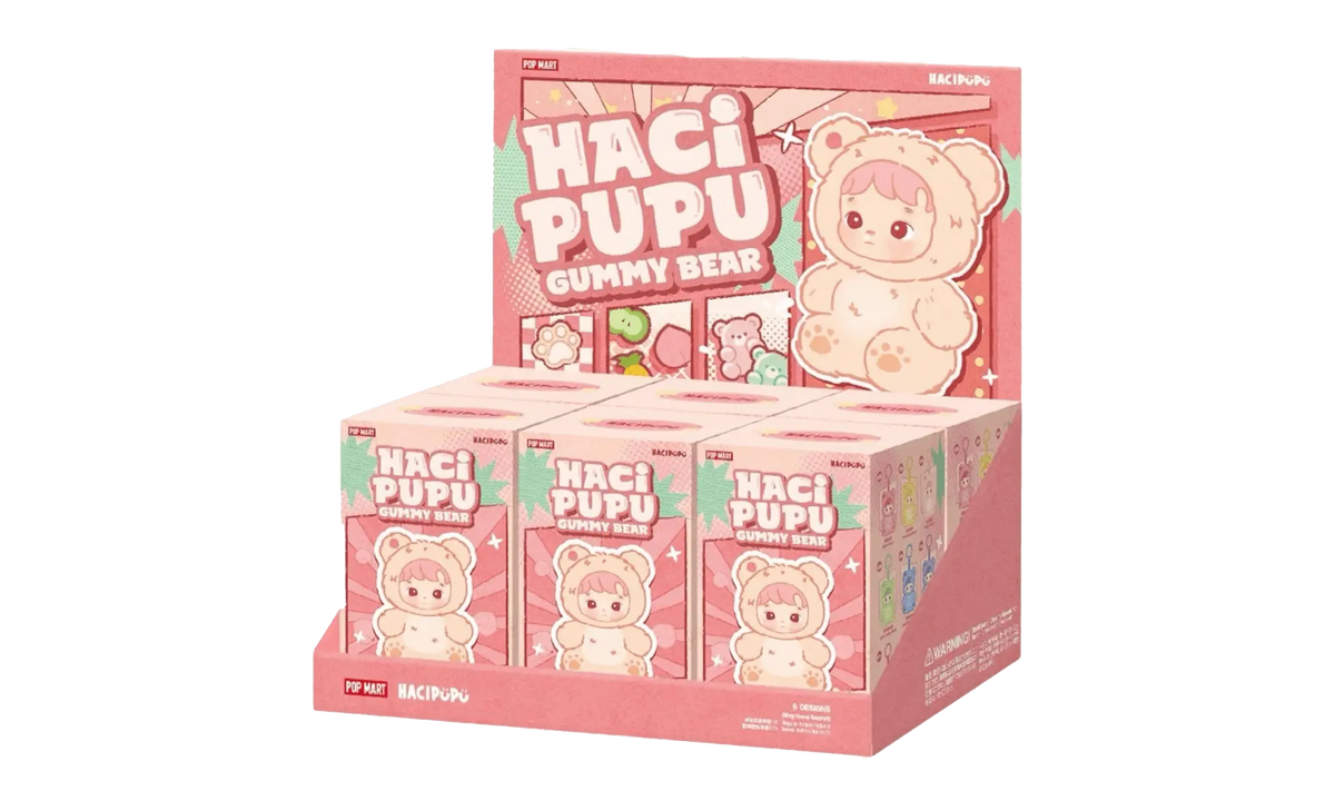 Pop Mart HACIPUPU Gummy Bear Series Vinyl Plush Pendant Sealed Case