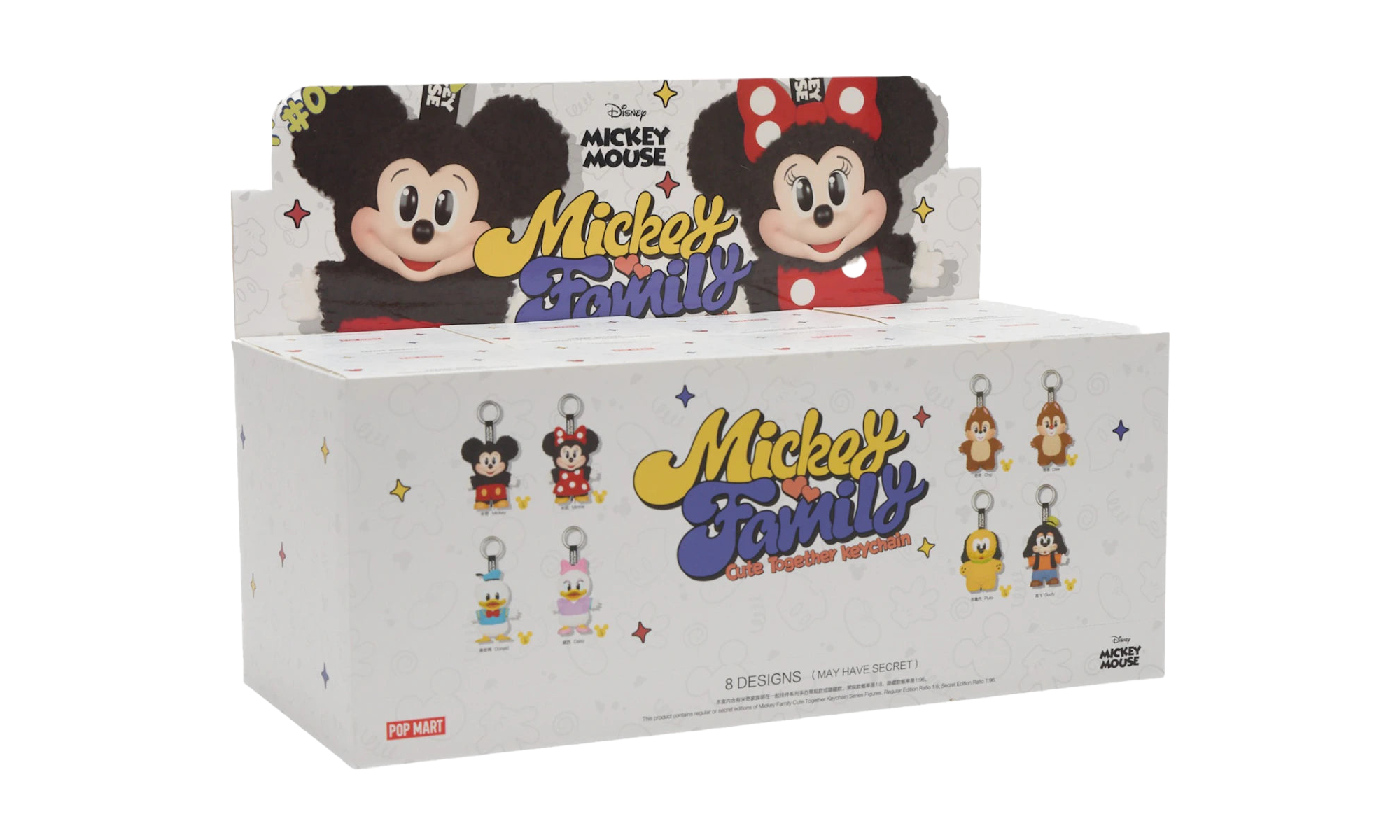 Pop Mart Disney Mickey Family Together Series Plush Keychain Sealed Case