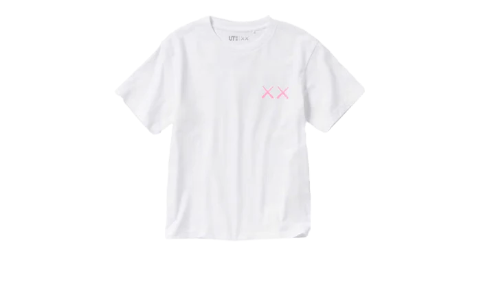 Uniqlo T-Shirt KAWS Pink Graphic 467774