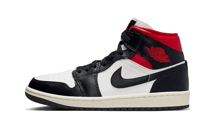 Air Jordan 1 Mid Black Gym Red - Secured Stuff