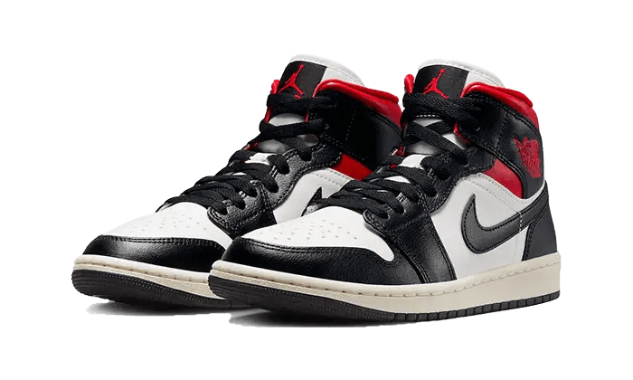 Air Jordan 1 Mid Black Gym Red - Secured Stuff