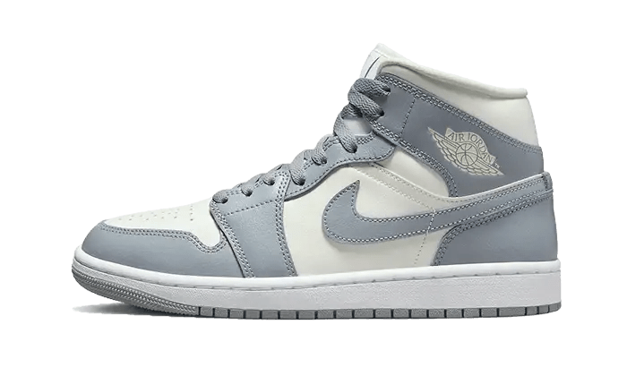 Air Jordan 1 Mid Grey Sail Stealth - Secured Stuff