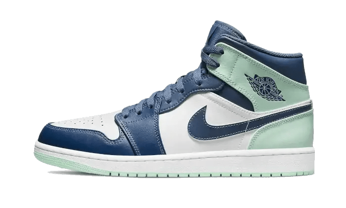 Air Jordan 1 Mid Mystic Navy Mint Foam - Secured Stuff