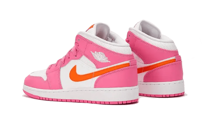 Air Jordan 1 Mid Pinksicle Safety Orange - Secured Stuff