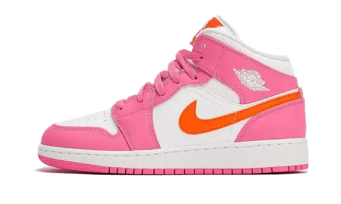 Air Jordan 1 Mid Pinksicle Safety Orange - Secured Stuff