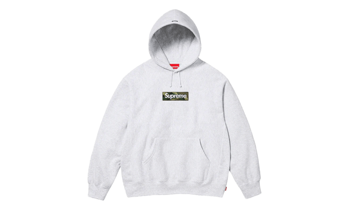 Supreme Box Logo Hooded Sweatshirt Ash Grey (FW23) - Secured Stuff