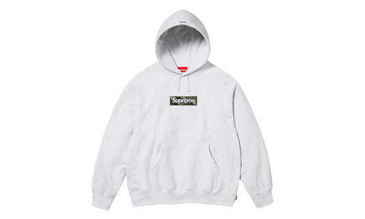 Supreme Box Logo Hooded Sweatshirt Ash Grey (FW23) - Secured Stuff